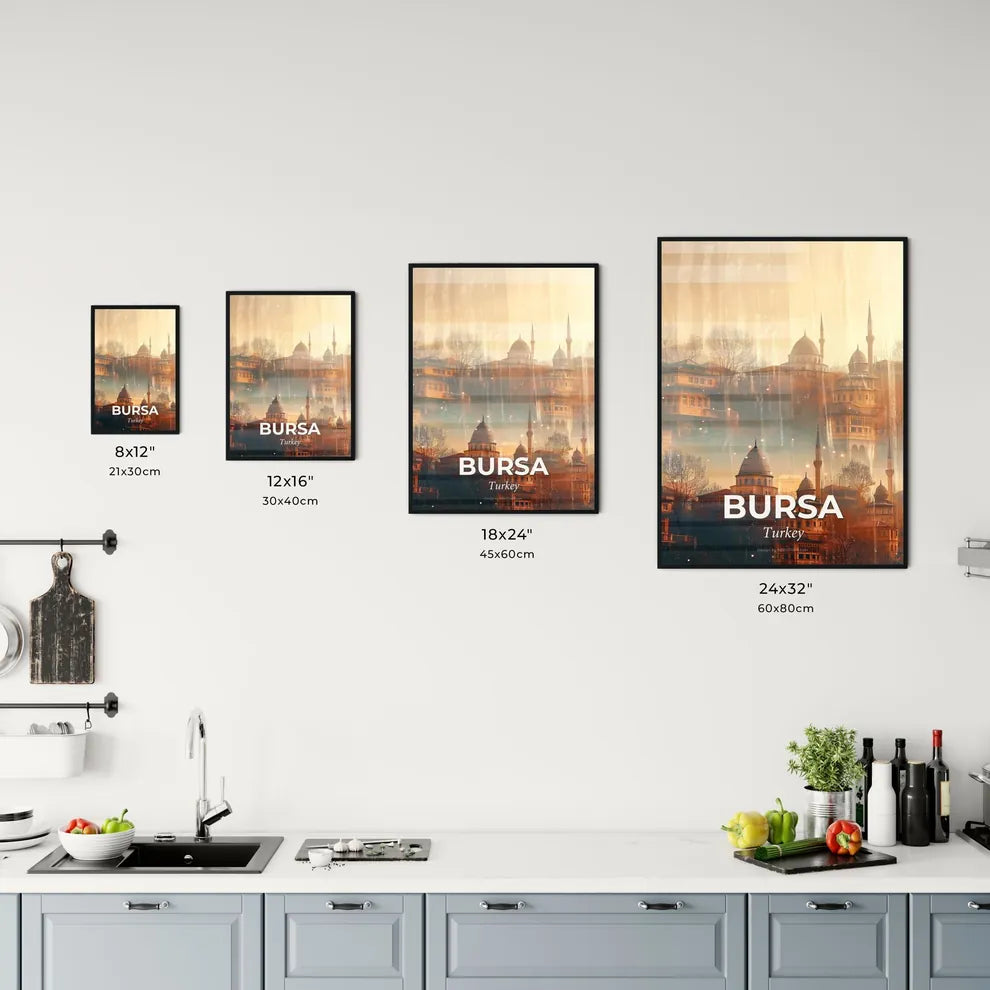 Bursa Cityscape Double Exposure Skyline Art Office Art