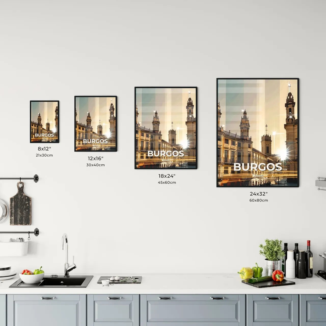 Burgos Skyline Composite Art Cityscape Poster Office Art