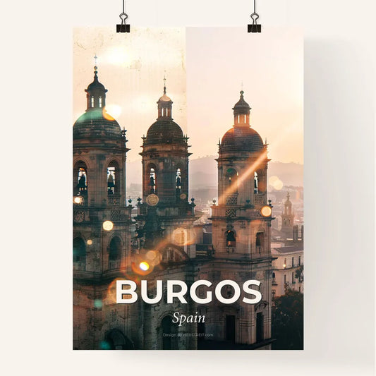Burgos: City Skyline Architectural Sparkle Poster