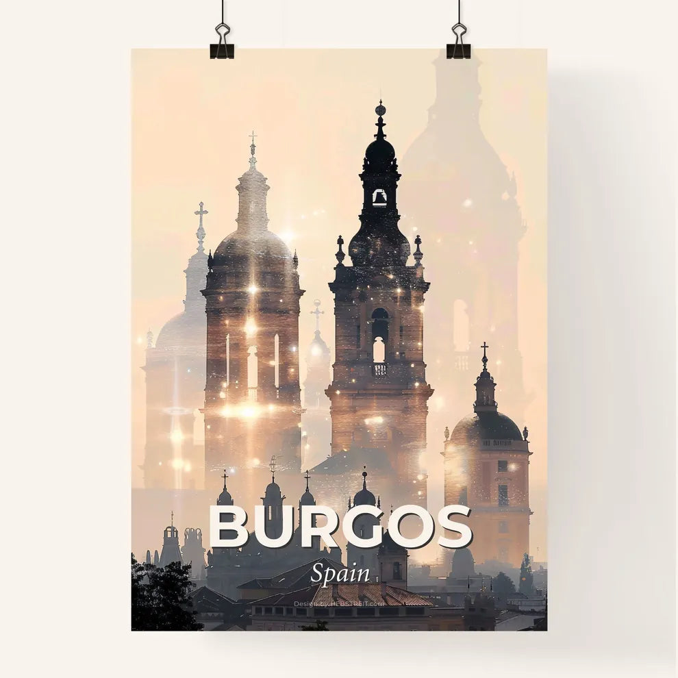 Burgos City Skyline Art Poster Poster