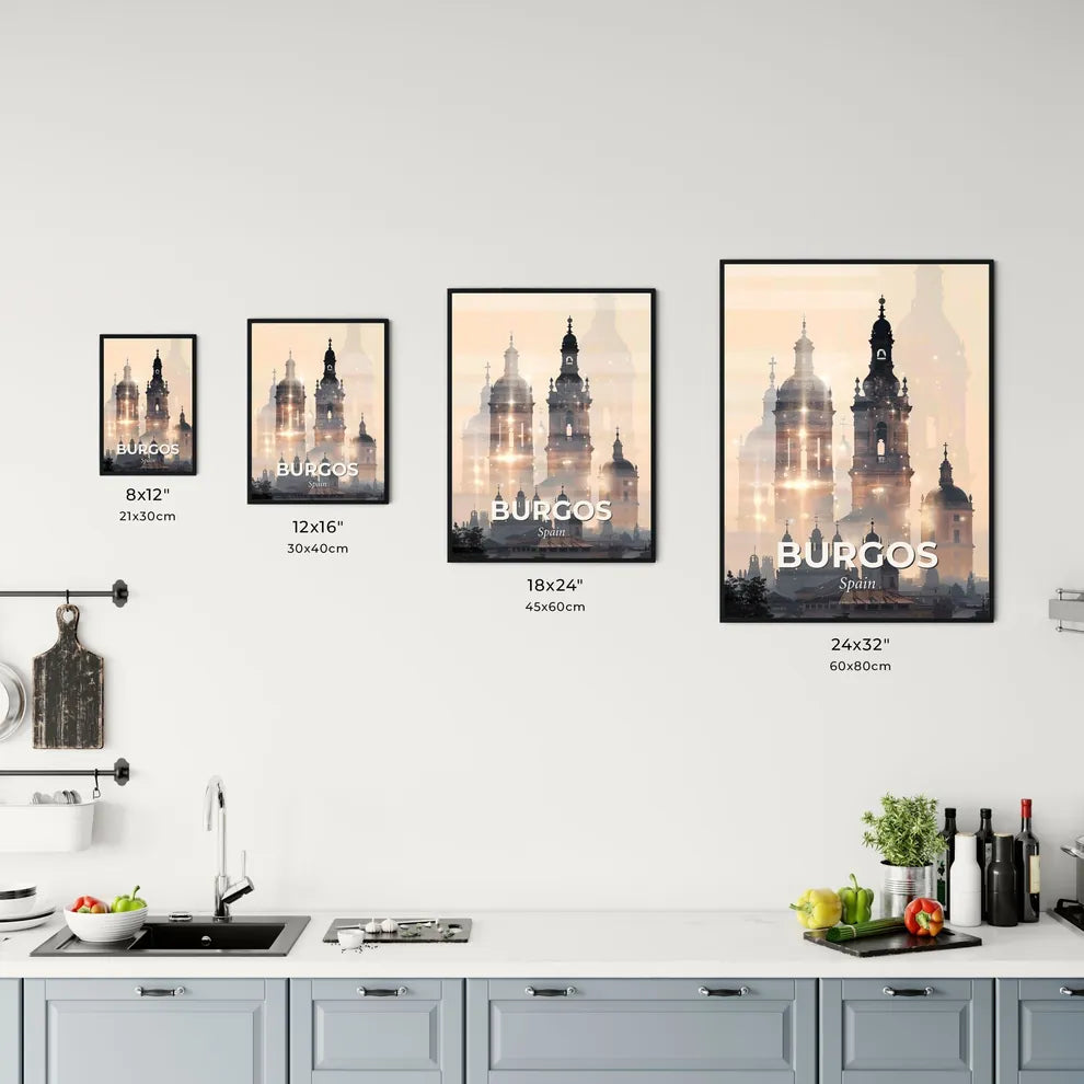 Burgos City Skyline Art Poster Office Art