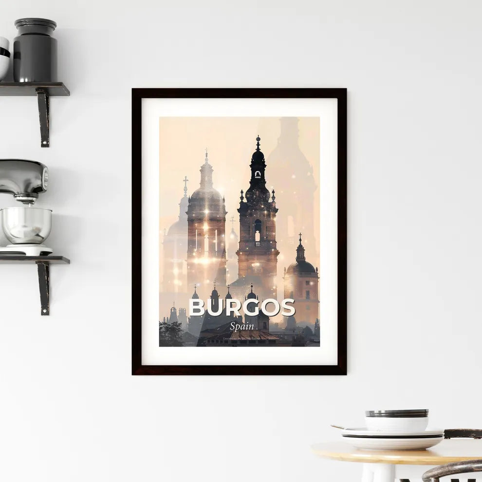 Burgos City Skyline Art Poster Framed Print