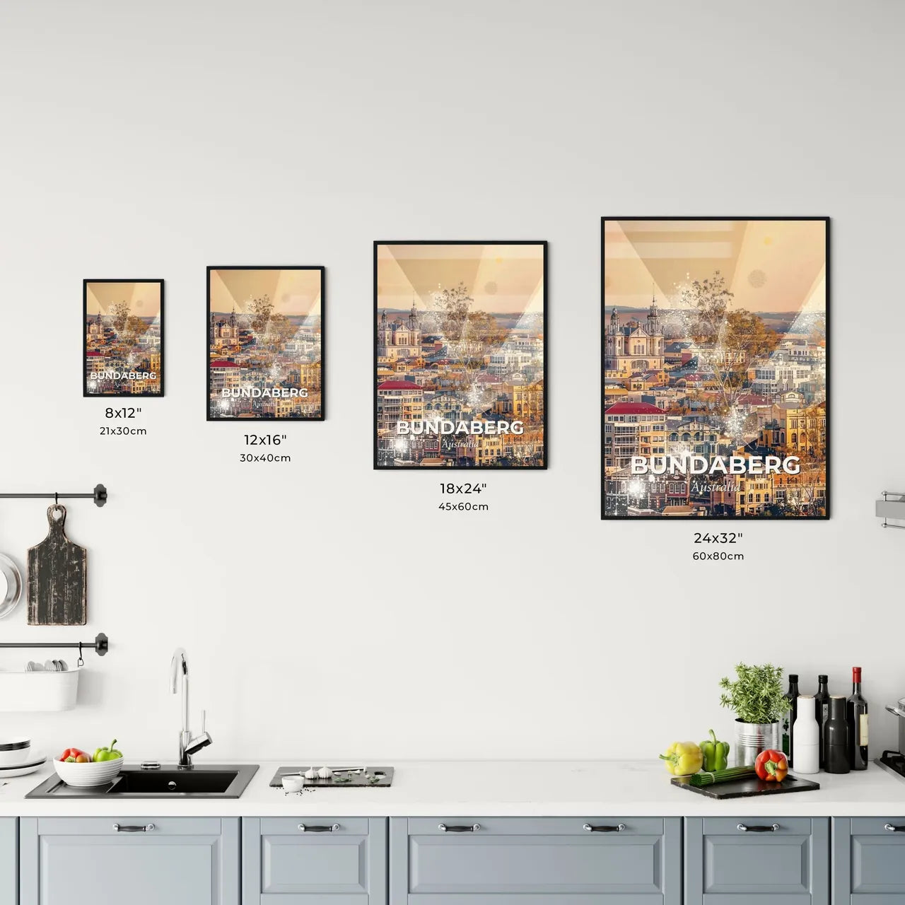 Bundaberg Skyline Double Exposure Composite Office Art