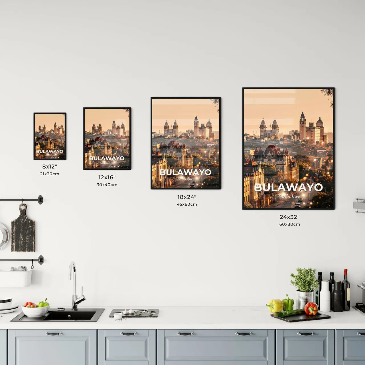 Bulawayo Skyline Sparkles City Lights Delight Office Art