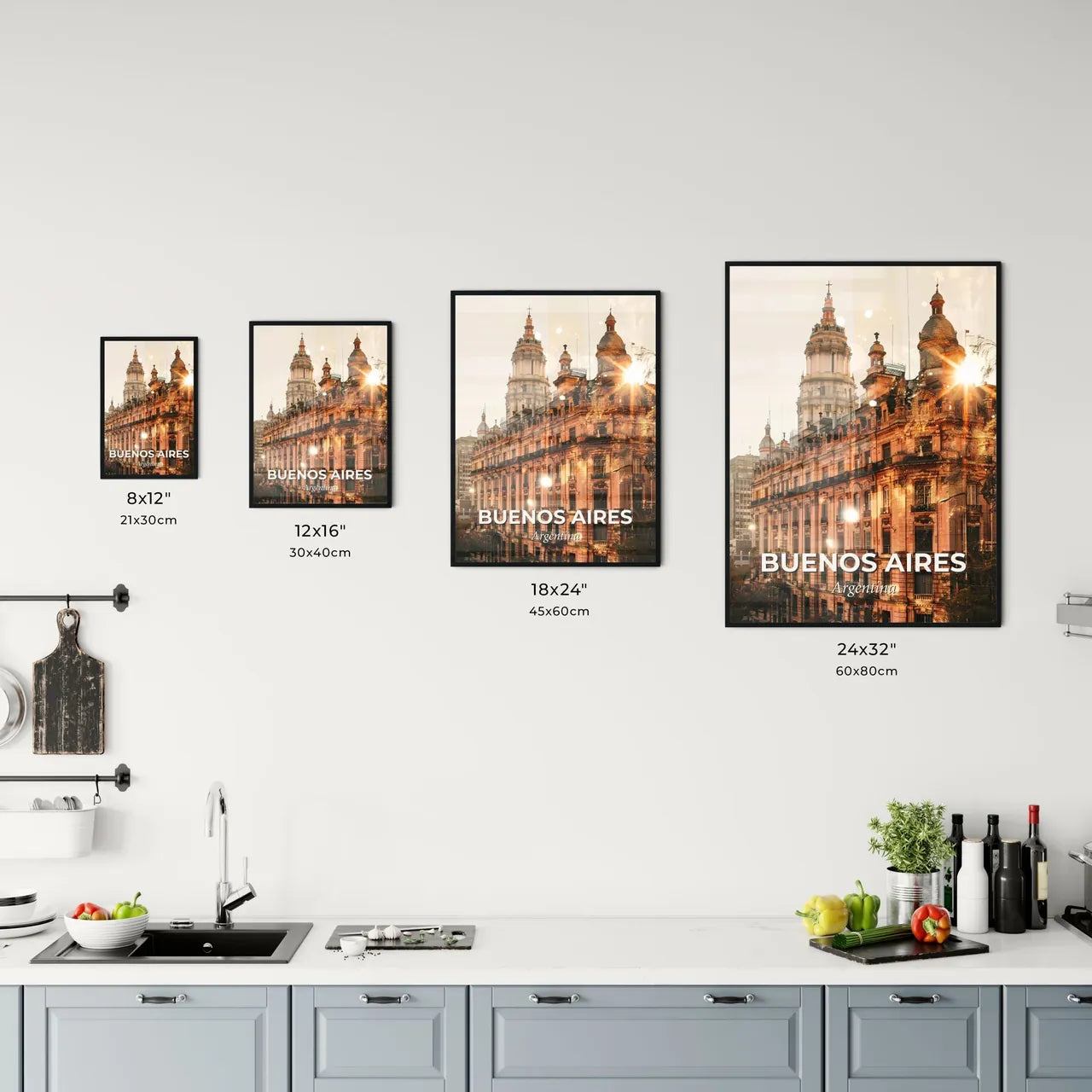Buenos Aires Skyline Double Exposure Poster Art Office Art