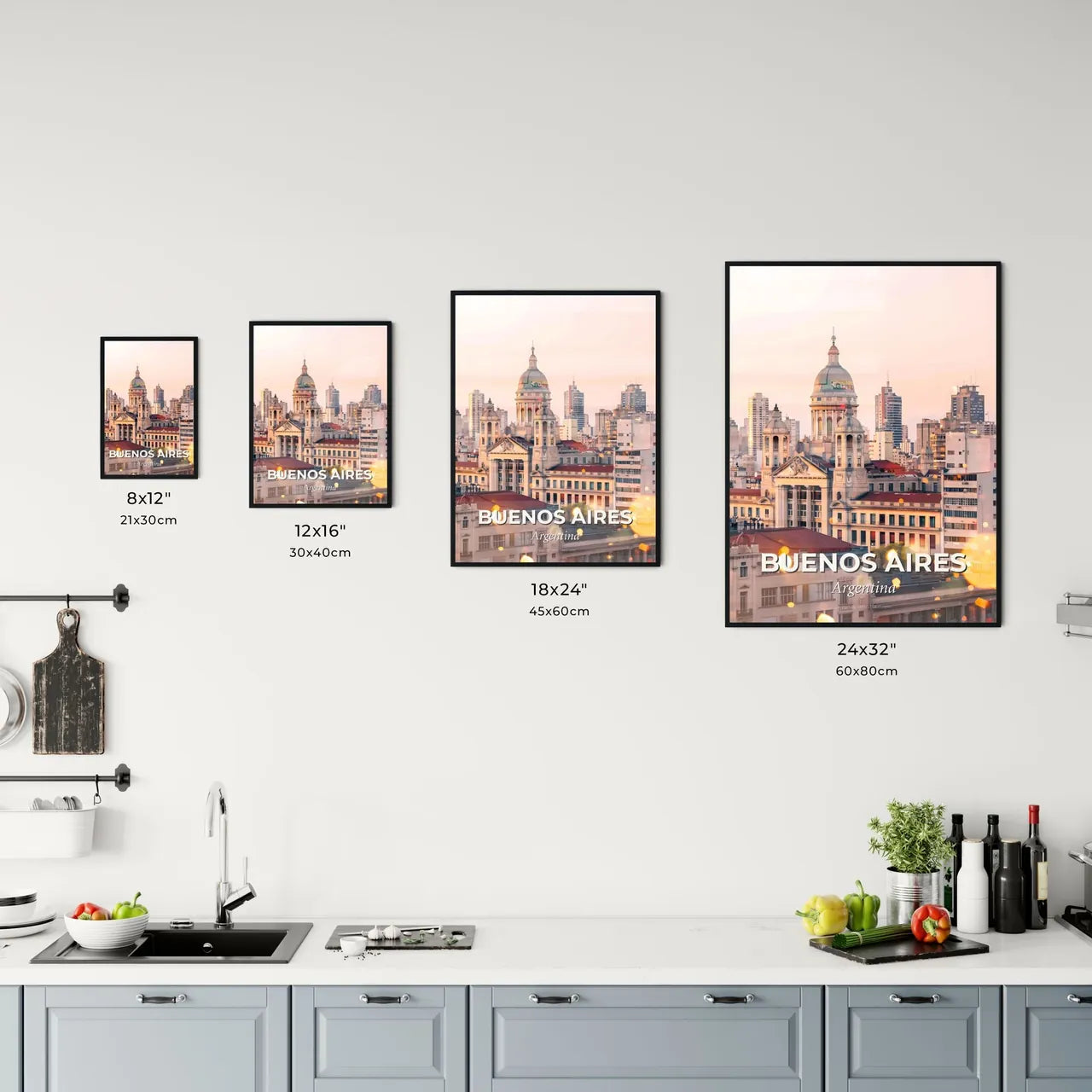 Buenos Aires Skyline Architecture Poster Art Office Art