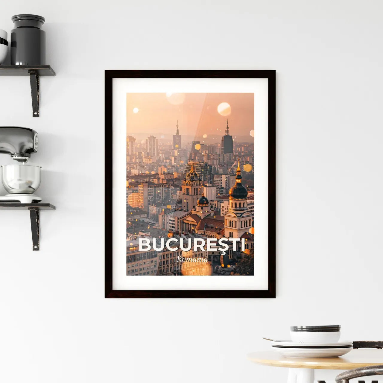 Bucharest: Double Exposure Cityscape Symphony Framed Print