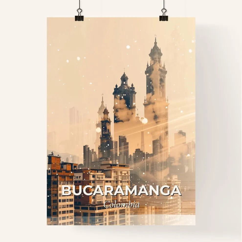 Bucaramanga City Art Skyline Poster Poster