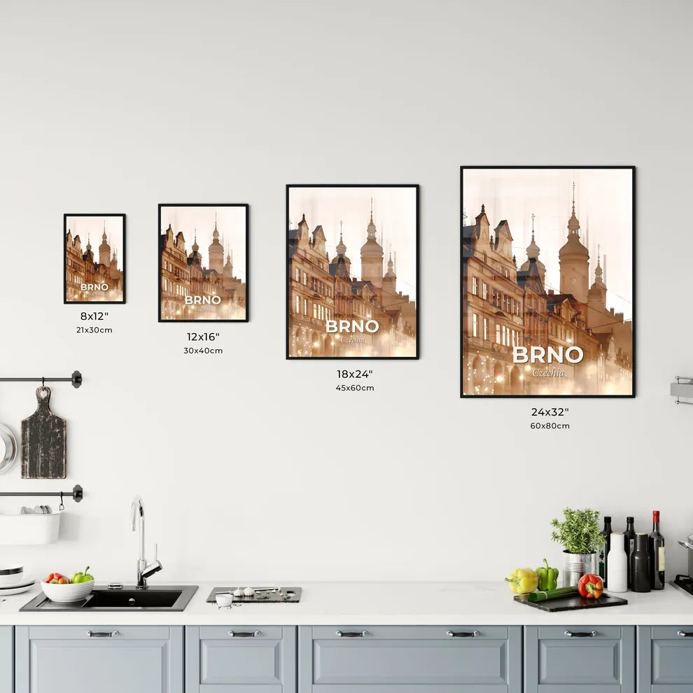 Brno Double Exposure Skyline Artwork Composite Office Art