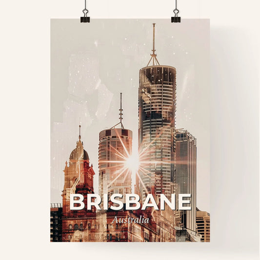 Brisbane Skyline: Iconic Architecture, Radiant Canvas Poster