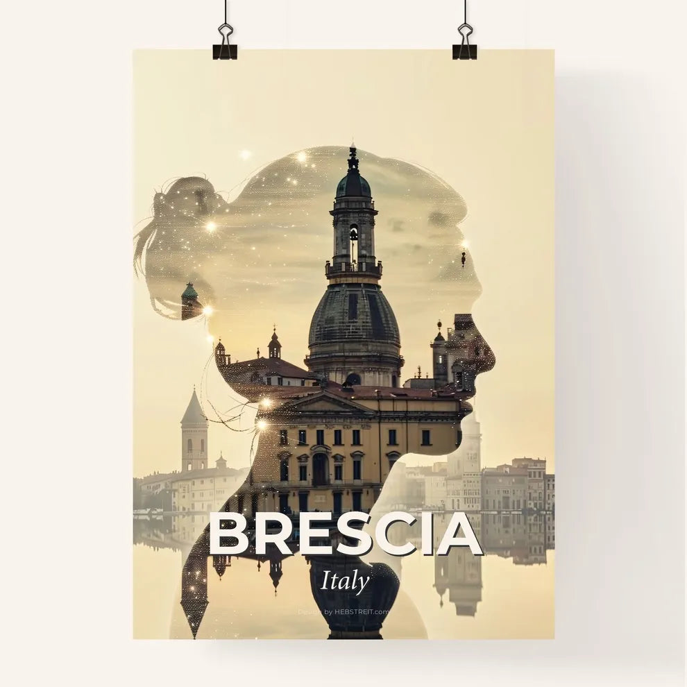 Brescia Cityscape: Timeless Architecture in Beige Poster
