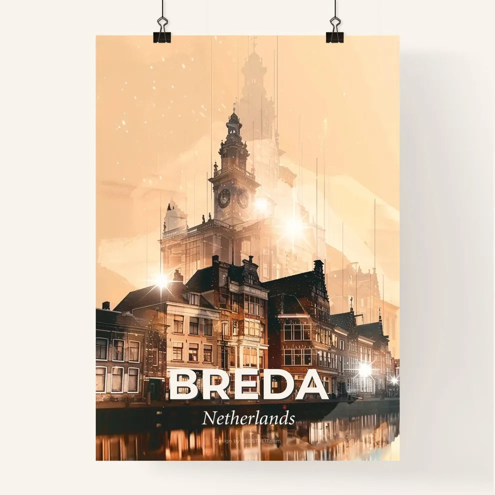 Charming City Skyline Breda Poster Poster