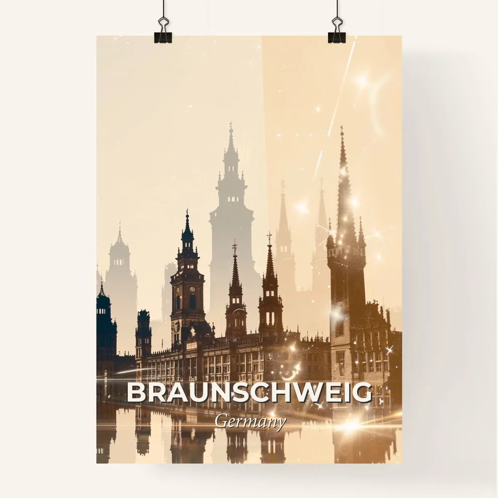 Braunschweig Skyline Composite Art Poster Poster