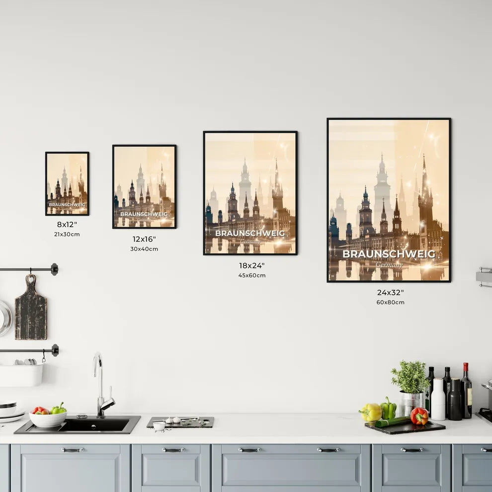 Braunschweig Skyline Composite Art Poster Office Art