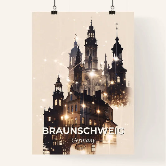 Braunschweig City Skyline Minimalist Poster Art Poster