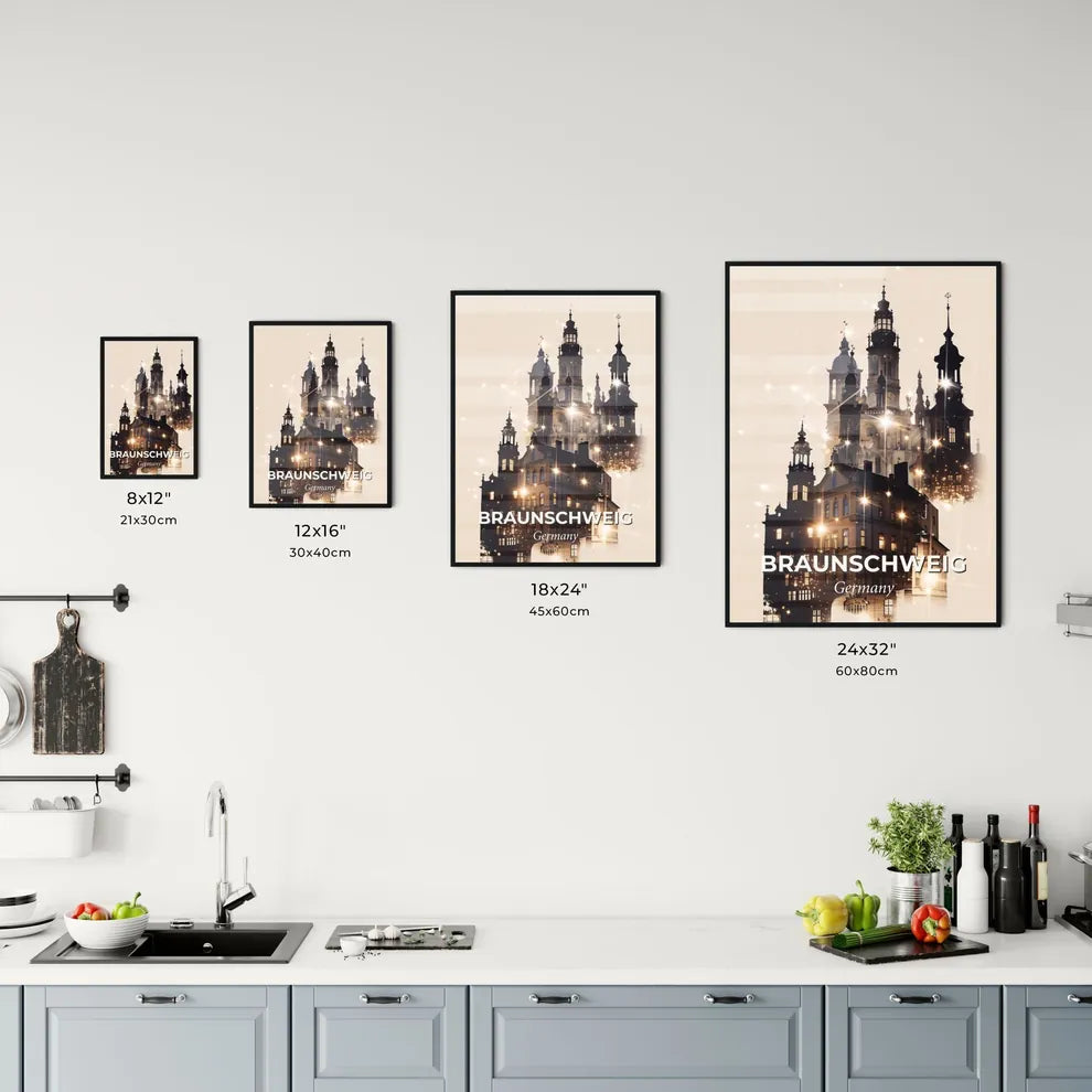 Braunschweig City Skyline Minimalist Poster Art Office Art