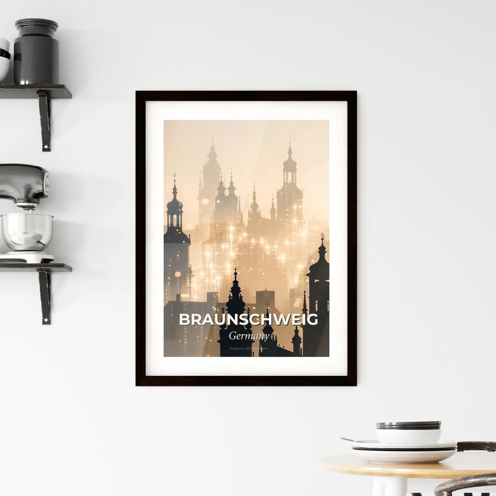 Braunschweig City Skyline Composite Poster Art Framed Print
