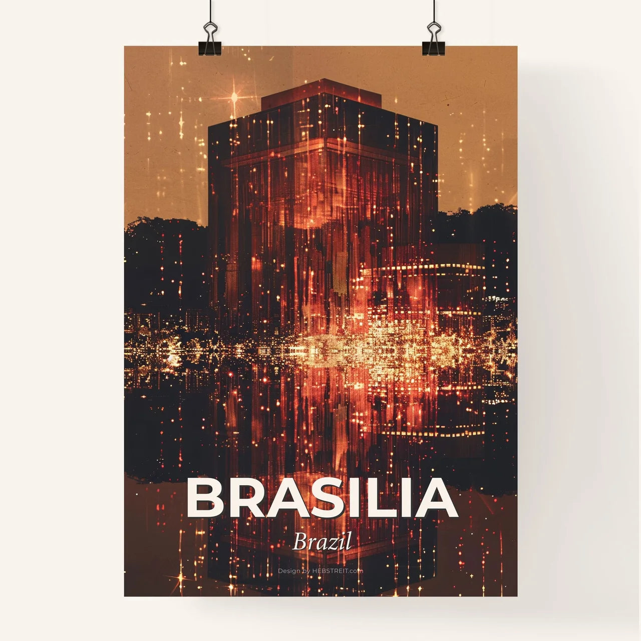 Brasilia City Skyline Art Posters Poster