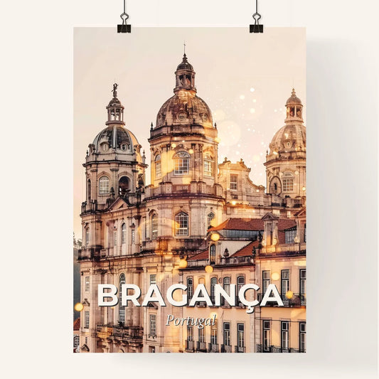 Braganca Portugal Double Exposure Cityscape Poster