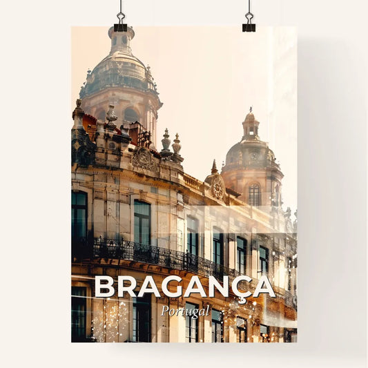 Bragança Portugal Double Exposure Skyline Architecture Poster