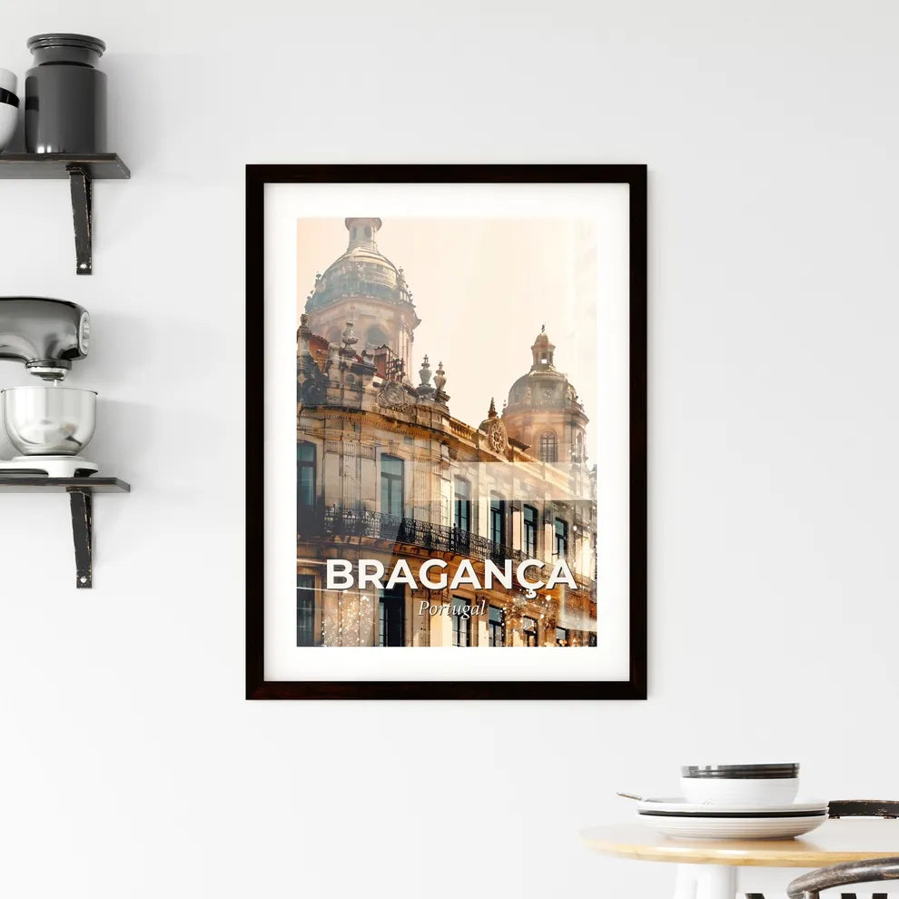Bragança Portugal Double Exposure Skyline Architecture Framed Print