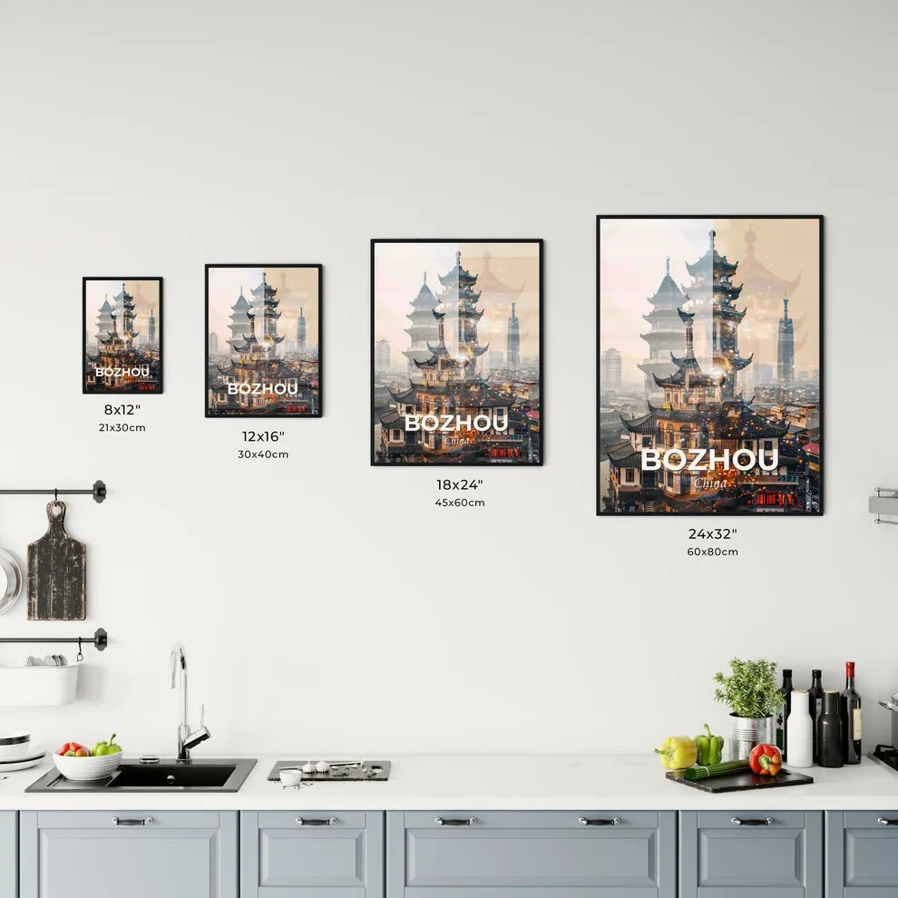 Bozhou Skyline Composite Art, Bright Beige Office Art