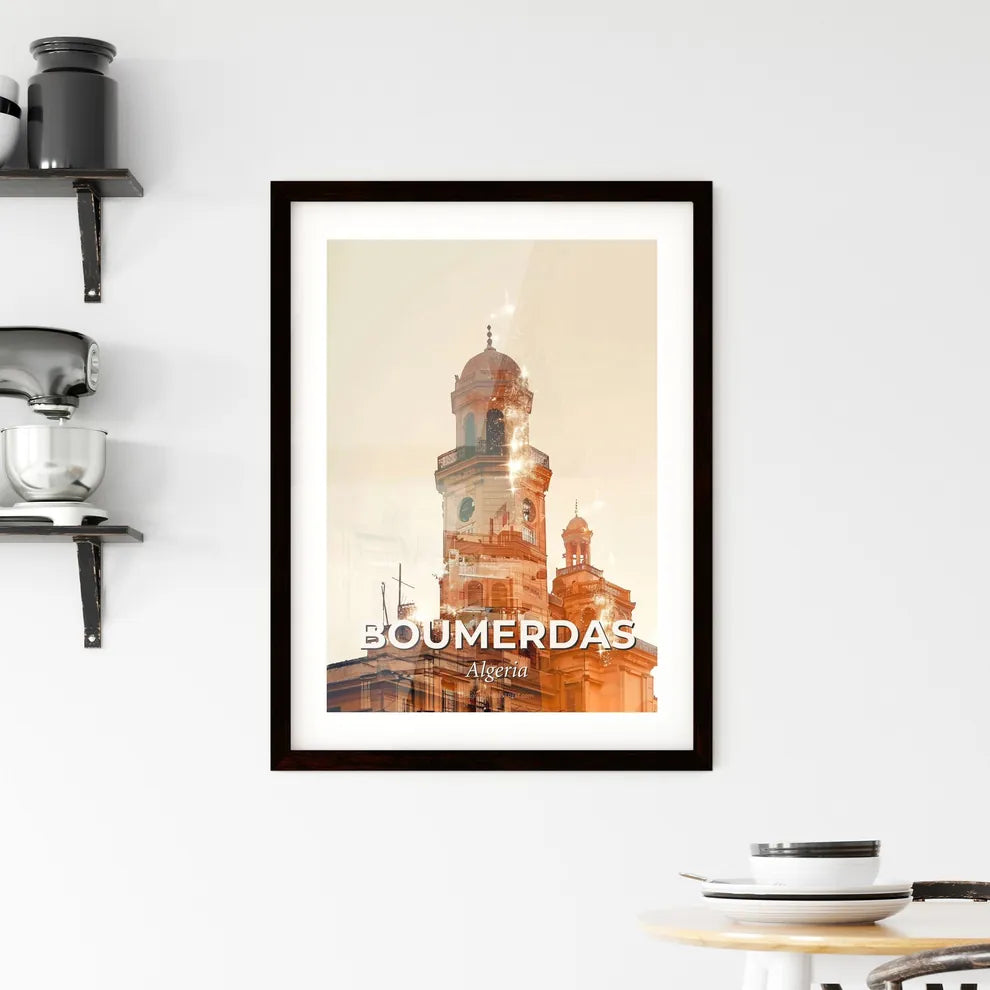 Boumerdas Algeria City Skyline Art Poster Framed Print