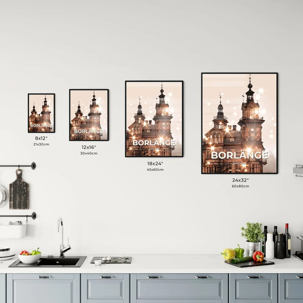 Borlänge Skyline Double Exposure Art Print Office Art