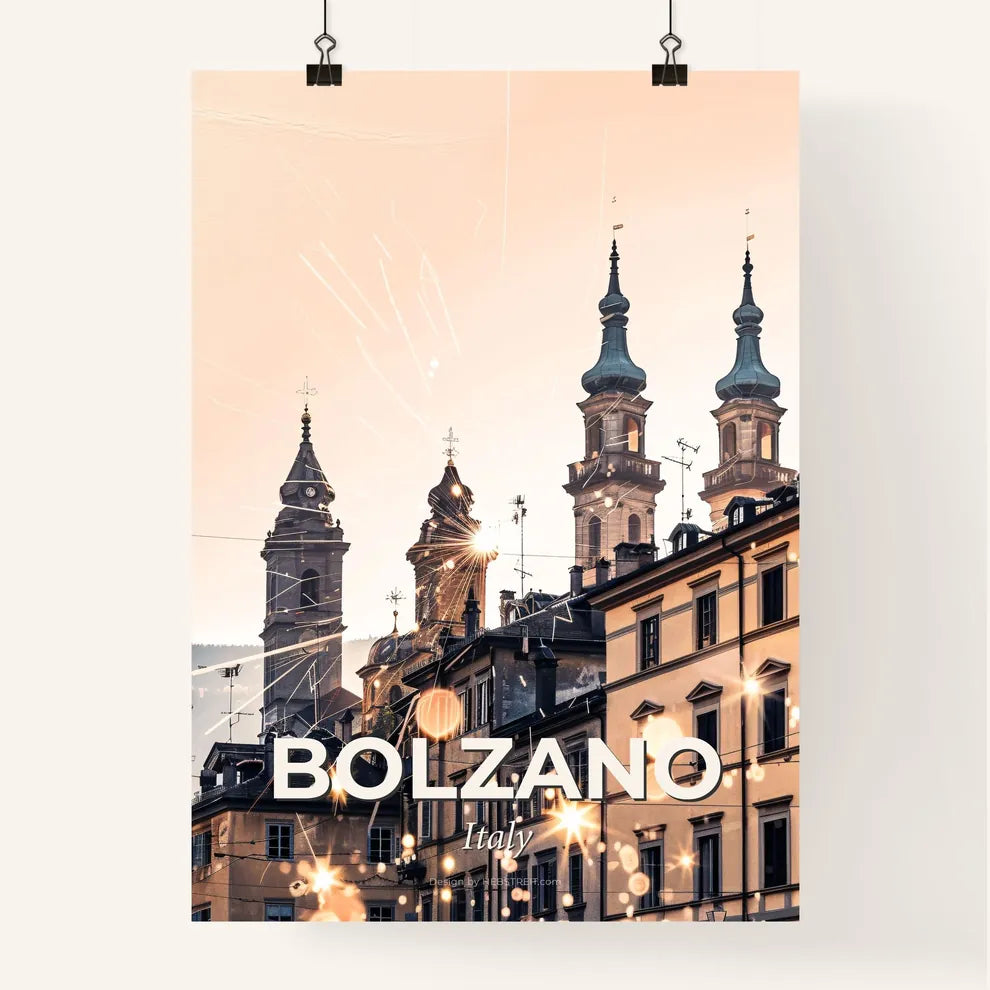 Bolzano Skyline Iconic Architecture Poster Art Poster