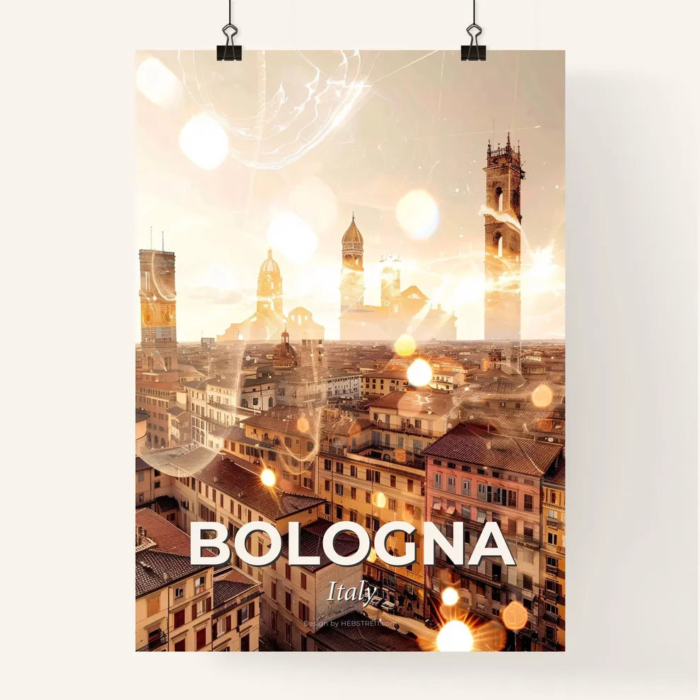 Bologna Italy Skyline Poster Artwork Poster