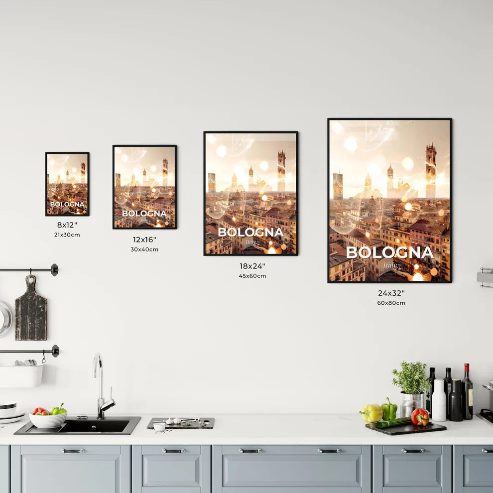 Bologna Italy Skyline Poster Artwork Office Art