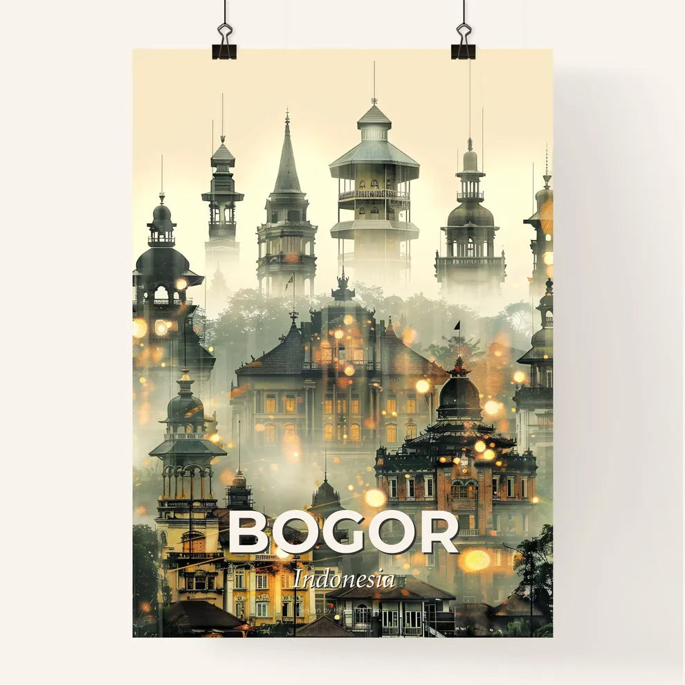 Bogor's Iconic Skyline in Captivating Art Poster