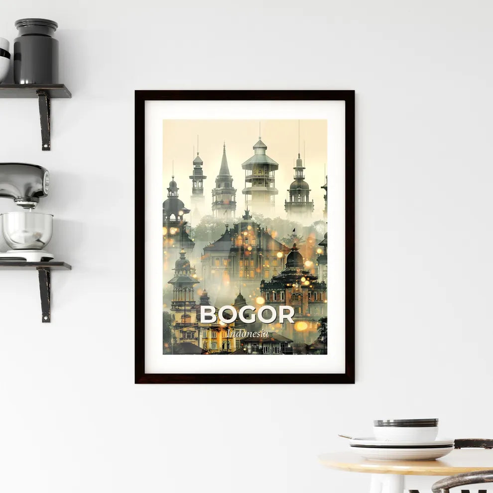Bogor's Iconic Skyline in Captivating Art Framed Print