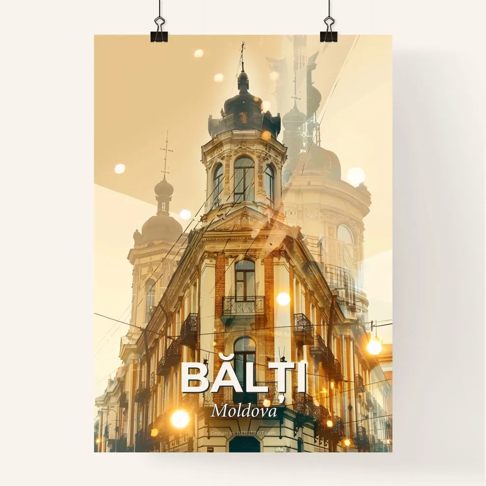 BalÈ›i Skyline Double Exposure Poster Poster