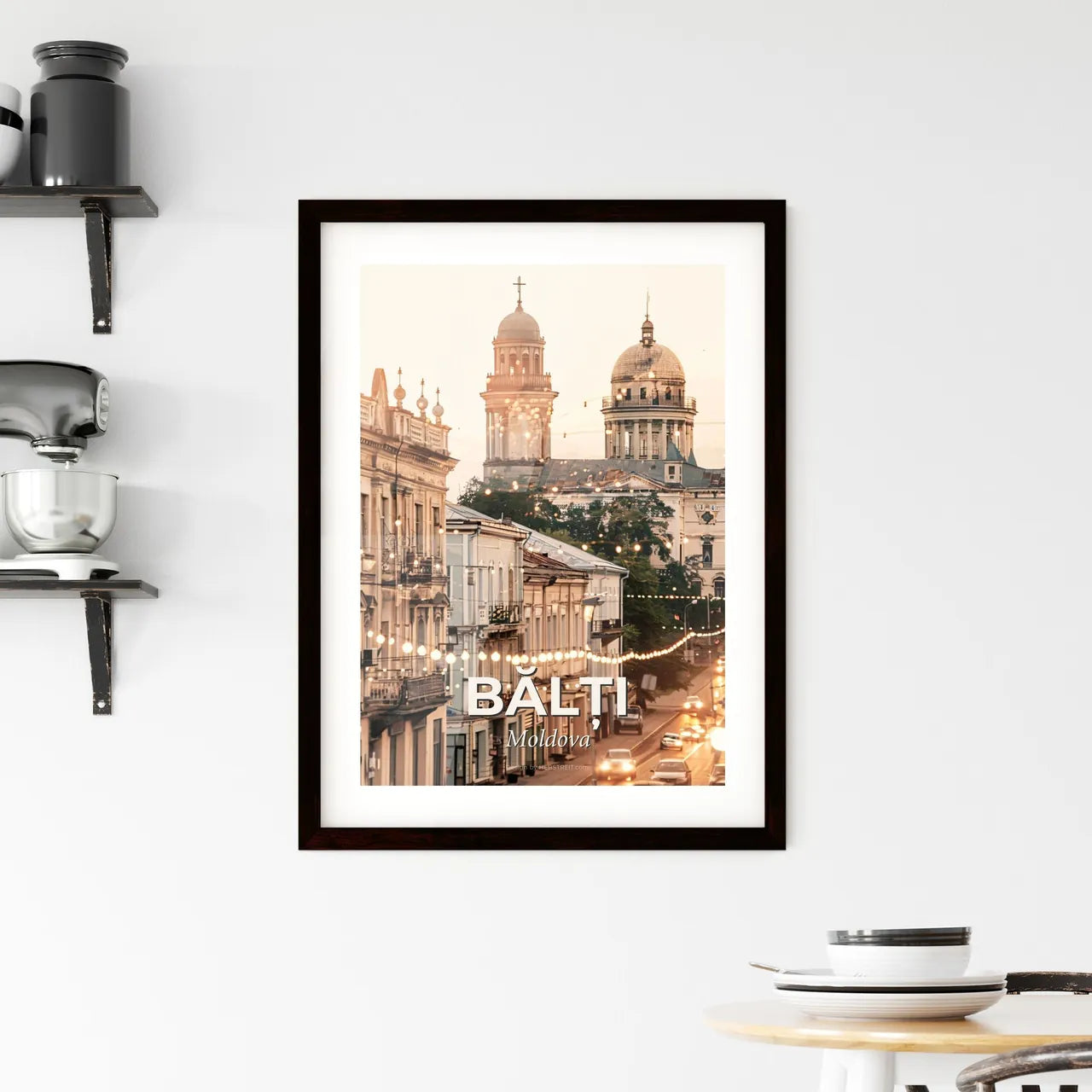 Bălți City Symphony: Moldova's Architectural Tapestry Framed Print