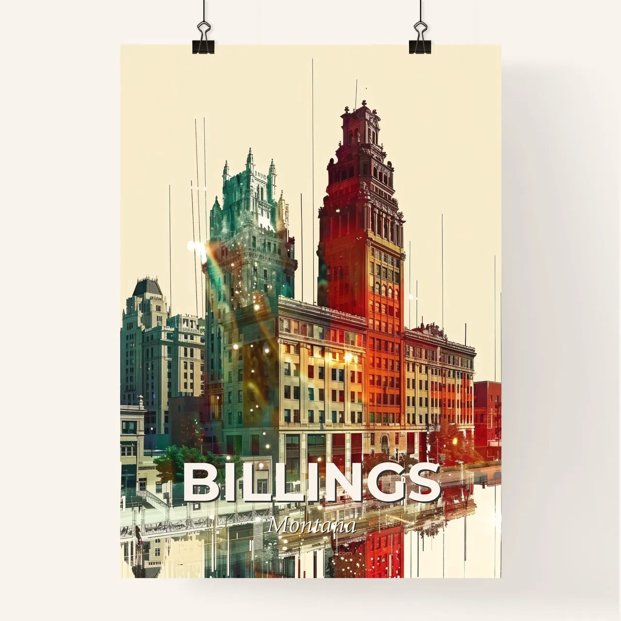Billings Skyline Poster: Iconic Cityscape Art Poster