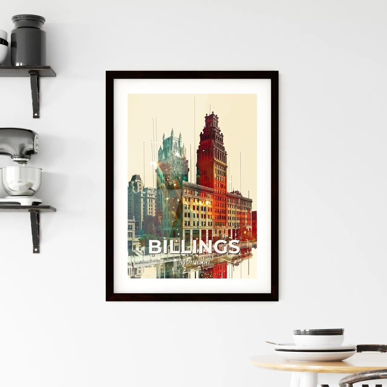 Billings Skyline Poster: Iconic Cityscape Art Framed Print