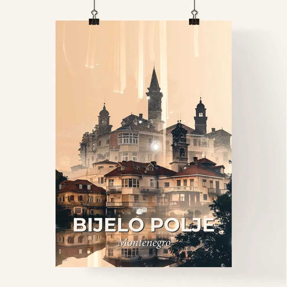 Bijelo Polje Skyline Art: City and Architecture Symphony Poster