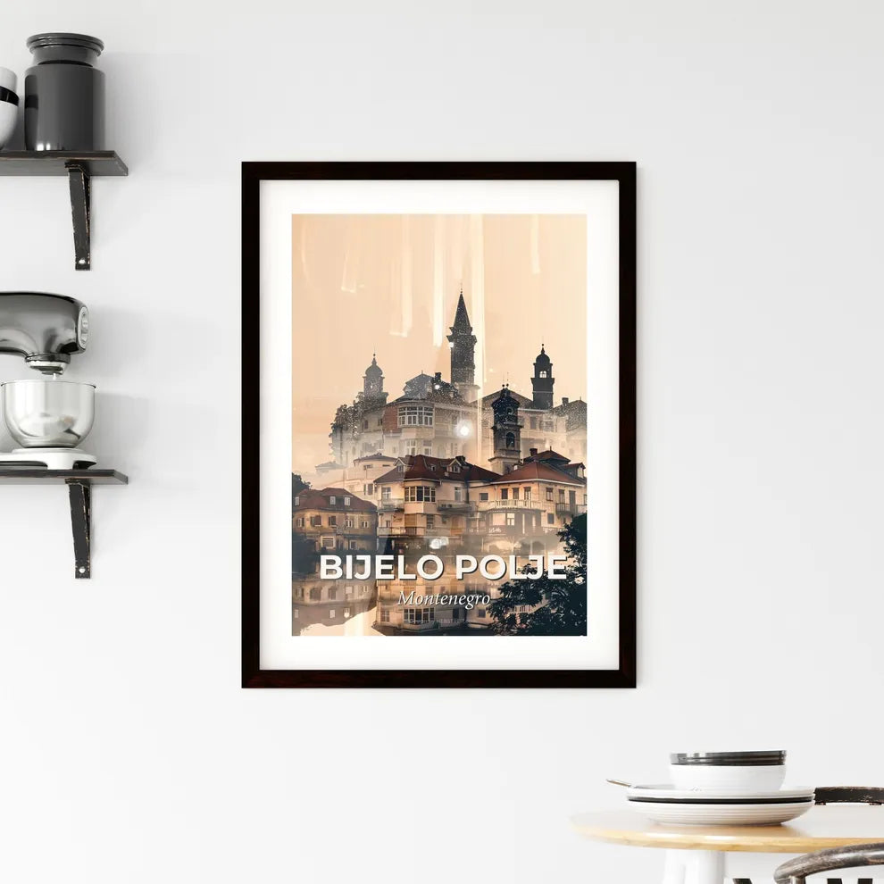 Bijelo Polje Skyline Art: City and Architecture Symphony Framed Print