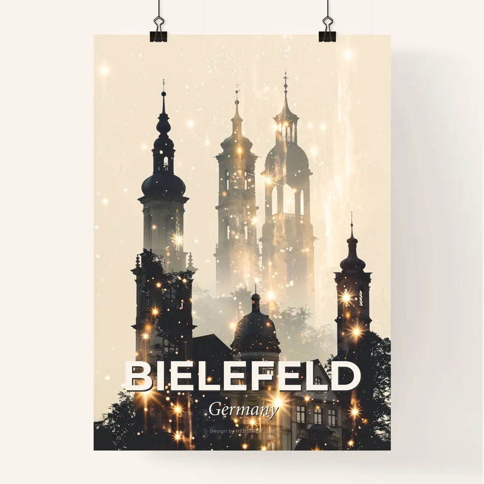 Bielefeld Skyline Poster Art Poster