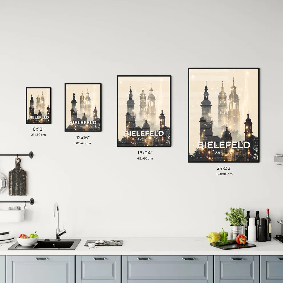 Bielefeld Skyline Poster Art Office Art