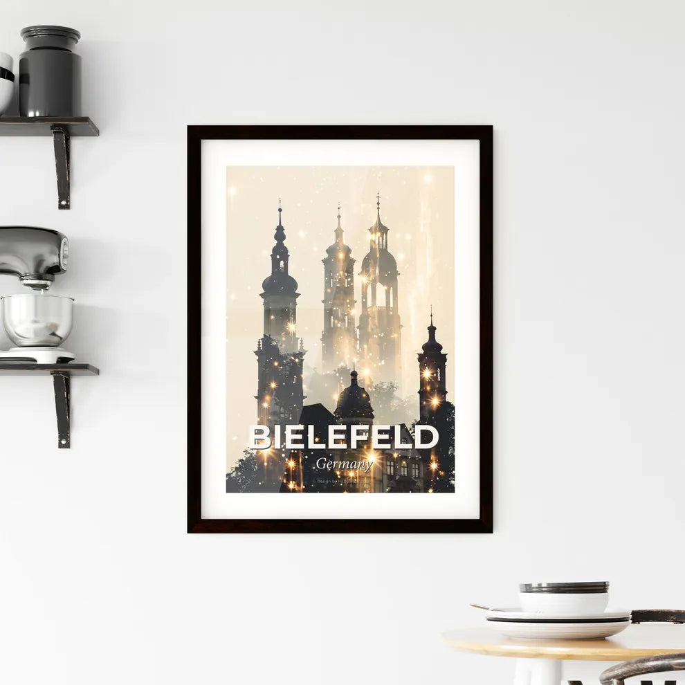 Bielefeld Skyline Poster Art Framed Print