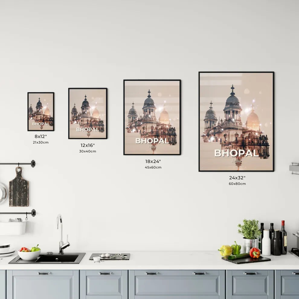 Bhopal Cityscape Double Exposure Skyline Artwork Office Art