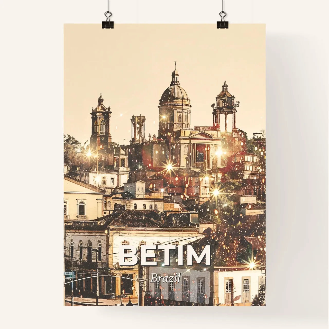 Betim Skyline Art: Local Icons and Urban Beauty Poster