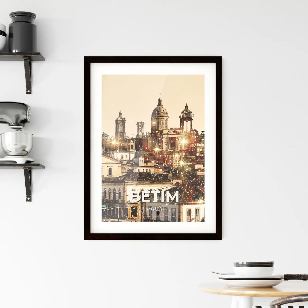 Betim Skyline Art: Local Icons and Urban Beauty Framed Print
