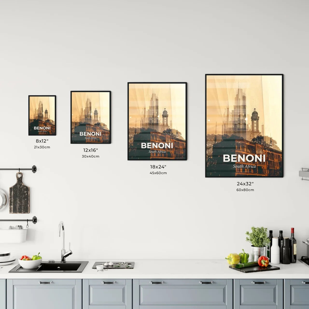 Benoni City Skyline Art Composite Postcard Office Art