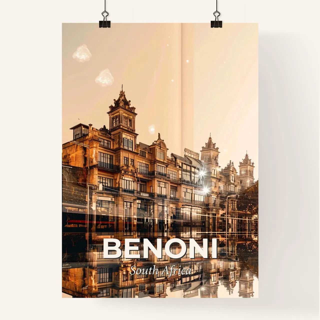 Benoni Skyline Iconic Architecture Contemporary Art Poster Poster