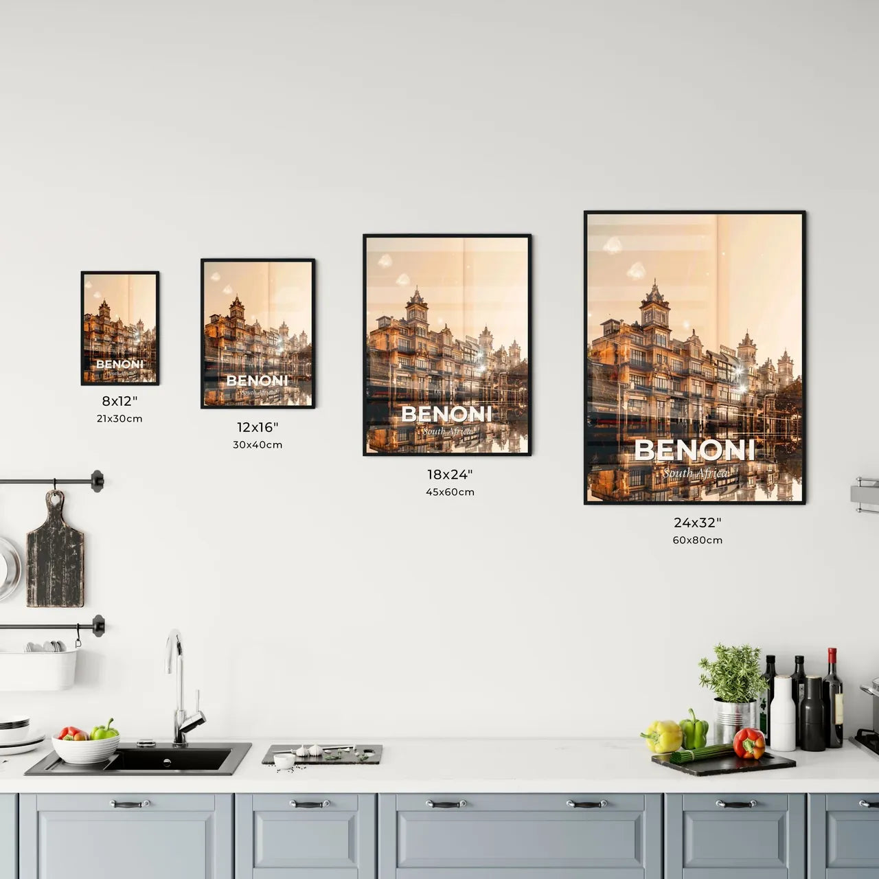 Benoni Skyline Iconic Architecture Contemporary Art Poster Office Art