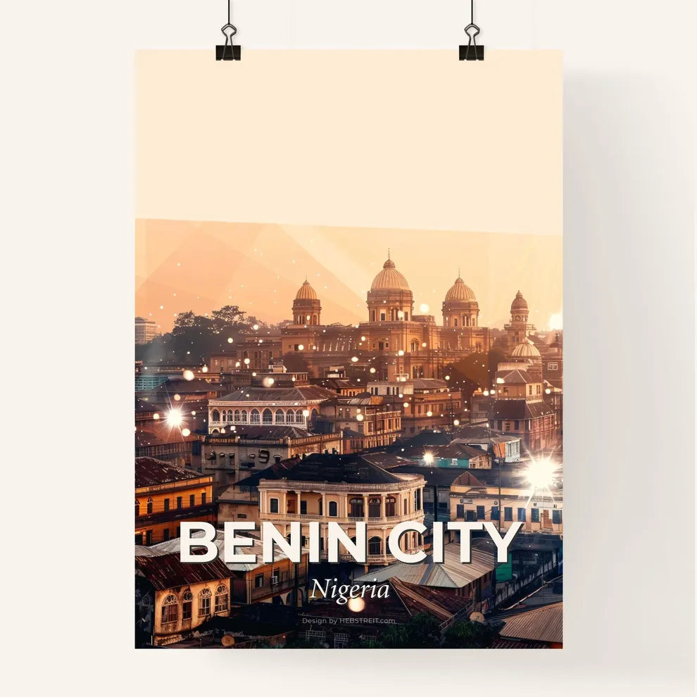 Benin City Architectural Icon Skyline Poster Poster