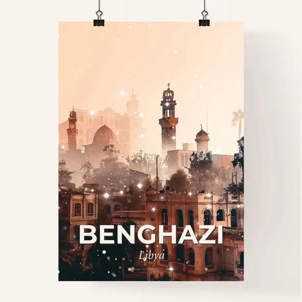 Benghazi City Skyline Composite Art Poster Poster